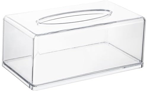 Dedoot Kosmetiktuchspender-Box, rechteckig, Acryl, 22,6 x 12,9 x 8,9 cm, transparente Acryl-Tücherbox für Badezimmer, Arbeitsplatte, Schublade, Küche