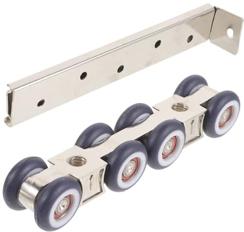 WOONEKY Sliding Closet Door Roller Silent Nylon Wheel Pulley Track for Kitchen Door