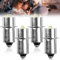 BAIFULAI 4 Stück P13.5S 3W DC3-12V LED Ersatzglühbirne, Taschenlampe Led Ersatz, Taschenlampenbirne, Taschenlampe Birnen, Taschenlampe Led Lampe für Taschenlampe Taschenlaterne Arbeitslicht(Weiß)