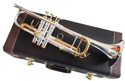 Standardtrompete B-Trompete Versilbert B-Dur Professionelle Trompete Musikinstrumente Messing
