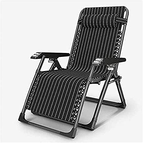 Tumbona reclinable ajustable y plegable para exteriores con cojín, tubo cuadrado de acero negro para jardín, playa, piscina, patio, camping