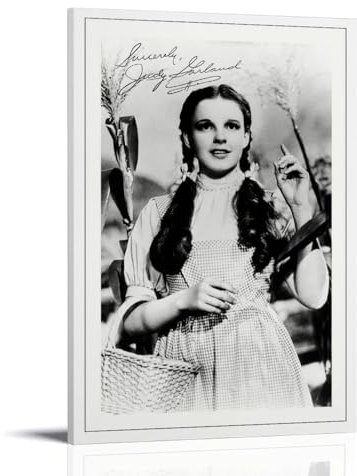 JUDY GARLAND THE WIZARD OF OZ AUTOGRAPH SIGNED Poster Dekorative Malerei Leinwand Wandkunst Wohnzimmer Poster Schlafzimmer Malerei,Wandkunst Bilddruck Moderne Familienzimmer Dekor 08x12inch(20x30cm)