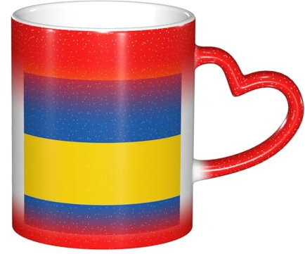 ETASUIOL Keramiktasse mit Flagge der Ukraine, farbwechselnde Kaffeetasse, Teetasse, taktische magische Tasse, Farbwechsel-Tasse