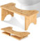Bamboo Toilet Stool Squat for Adults and Kids, Foldable Poop Stool for Bathroom, Potty Step Tool Improve Bathroom Posture and Comfort, Toilet Step Squatty Tool for Adults Seniors Kids