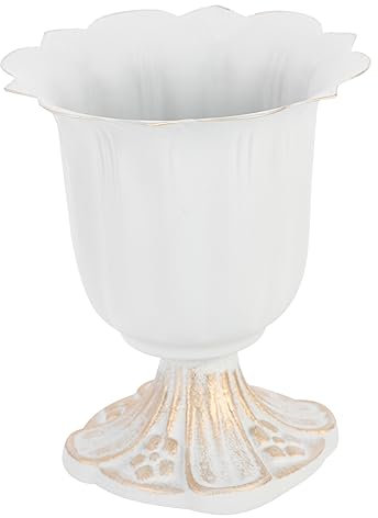 Ciieeo Flower Planter Metal Wedding Planter Roman Column Decor Cast Iron Base Craftsmanship