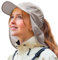 TOP-EX Damen Faltbarer Sonnenhut Pferdeschwanz UV Schutz Baseball Cap mit Nackenschutz Wasserdicht Outdoor Hut Sommer Fischerhut Safari Wanderhut Grau L