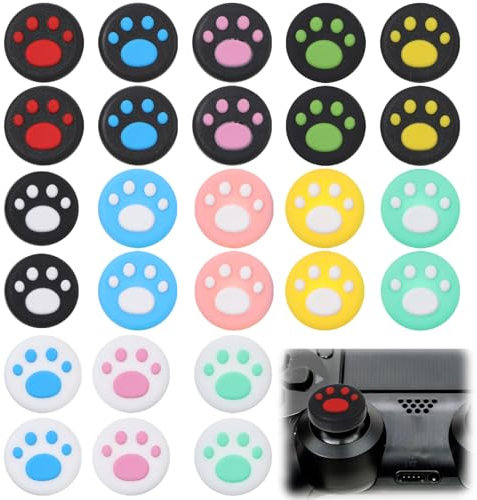 Gjinxi Replacement Cap Thumb Grip, 26 PCS Cute Cat Claw Switch Thumb Grips, Soft Silicone Thumbs Grip Caps Joystick Cover, Compatible with Nintendo Switchs, Switch Lite and Joy Con Controller