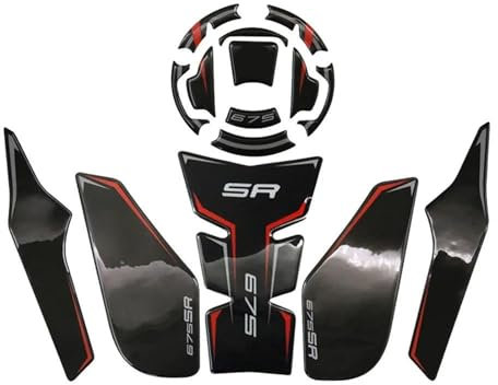 YYTEMD Professionale ed Elegante Accessori Moto Adesivo Rilievo del Serbatoio del Carburante Protezione Trazione Decal per CF Moto 675SRR 675 SR-R 675 SR 675sr-r(Style 5)
