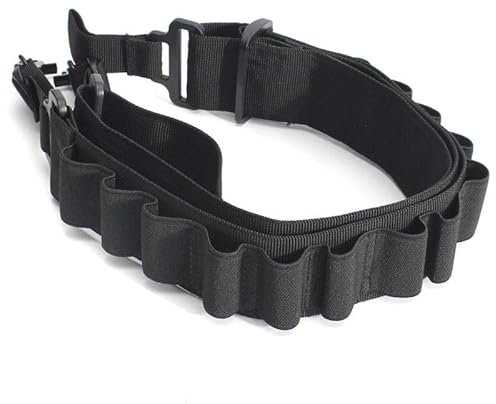 Nocyclonic Gürtel für klopfer klopfer gürtel mit klopfers Schnapsgürtel, Gürtel,Etui Patronengürtel für Taktische Waffe Patronengürtel 15 Slots (Schwarz)
