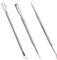 3 Pezzi Spingi Cuticole Professionale A Doppia Testa,Strumento Di Rimozione Dello In Acciaio Inox,Per Unghie In Gel Smalto,Manicure E Pedicure ﻿