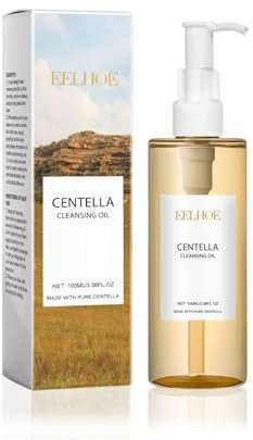 Centella Cleansing Oil 100ML, Aceite Limpiador Facial Coreano, Extracto de Centella Asiática de Madagascar, Doble Limpieza Facial Cleansing Oil, Aceite Desmaquillante Facial Con Centella Asiática