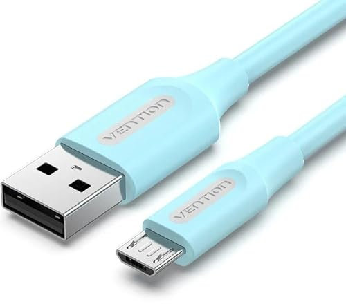 Watio Wave Cable usb - cable usb 2.0 a micro usb, 2 metros de longitud, color azul, conexión rápida y duradera, ideal para cargar y transferir datos.*