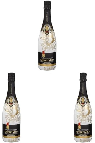 Arthur Metz - Cremant d'Alsace Brut Prestige, Méthode Traditionnelle (1 x 0.75 l) (Packung mit 3)