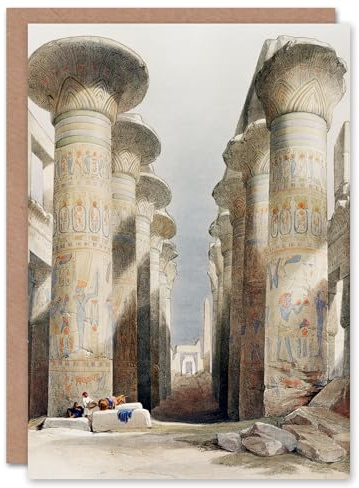 Artery8 David Roberts Art Card Great Hall at Karnak Temple