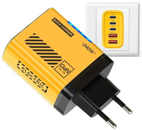 Quorvex USB-Wandladegerät - USB Multisteckdosen-Wandladeblock,Mehrfachanschluss Ladeadapter Steckdosenwürfel für Verschiedene Einsatzorte wie Outdoor, Büro, Bad, Wohnzimmer, Indoor und