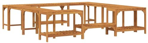 Mokuyary Entourage de Bain à Remous Marron 230x230 cm Extérieur | pour Piscine Hors Sol, Contour de Spa