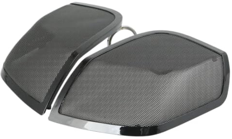 Tangerine Motorcycle Saddlebag Lid Speaker Grill 5x7 Inch Compatible With Harley-Davidson Touring Electra Road King 2014-2024 FLT FLH FLHR