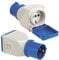 WOLFPACK LINEA PROFESIONAL - Adaptador Industrial Cetac Schuko Simple 2p Con Tapa