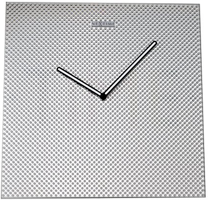 NEXTIME Mistery Wanduhr mit Uhr, silberfarben