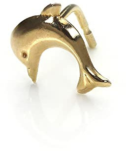 9K (375) Gold Delfin L-förmig Nasenstecker/Stecker/Hübsch