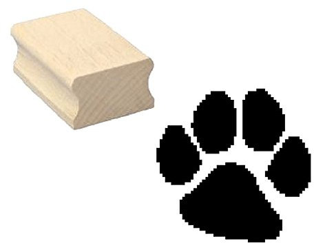 Stempel TATZE Hundetatze - Motivstempel aus Buchenholz