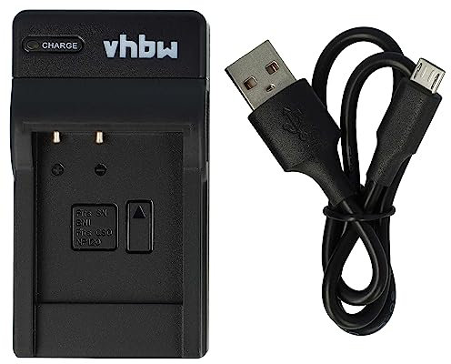 vhbw USB Ladegerät kompatibel mit Sony Cybershot DSC-W520, DSC-W530, DSC-W560, DSC-W570 Kamera Camcorder/Akku - Ladeschale, Ladeanzeige, 4,2 V