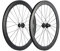 WINDBREAK BIKE Carbon Fiber Road Disc Brake Wheelset 50mm Clincher Wheels 25mm Width (Center Lock Hub, Thru-Axle Type Front 15*100mm Rear 12*142mm)