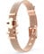 THIORA Damen Armband Rosegold | Premium Edelstahl | Anhänger | Charms Schloss Schlüssel | Charmband | Geschenk | Armschmuck (Unlocked Love - Rosegold)