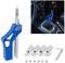 Auto-Schaltknauf-Extender-Schalthebel, Auto-Aluminiumlegierung und Edelstahl-Verlängerung, verstellbarer Knopf (blau)