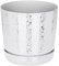 KORAD WHITE WITH SILVER FLECKS flower indoor plant pot with saucer plastic gloss modern decorative planter with drainage holes (21 cm - 8.3 inch)