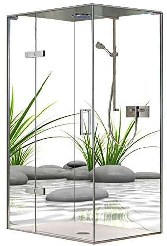 Original FLYERANDPRINT - SHOWER-PLATE, Alu-Dipond, OHNE FUGEN, Fliesenersatz, Duschrückwand, Wunschmaß, Dusche, Bad, Wandverkleidung, Wandverkleidung, DE-17-54 (Set mit 2 Platten, 120 x 200 cm)