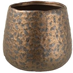 J-Line ÜBERTOPF GEFLECKT RUND Keramik Kupfer Large