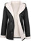 Svanco Hoodie Damen Kapuzenjacke Fleecejacke Oversize Plüschjacke mit Kapuze Winter Mantel Wärme Kuscheljacke Mit Lammwolle Langarm Casual Jacke Outdoor Winterjacke mit Kuhhorn Hornknopf