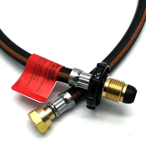 0.5 metre HANDWHEEL POL x W20 NRV PIGTAIL CARAVAN PROPANE GAS HOSE