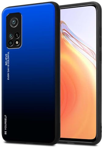 Cadorabo Hülle kompatibel mit Xiaomi Mi 10T / Mi 10T PRO Schutzhülle TPU Silikon Case Glas Slim Kratzfest Weiche Gummi mit Rundumschutz Case Hülle für Xiaomi Mi 10T / Mi 10T PRO in Schwarz