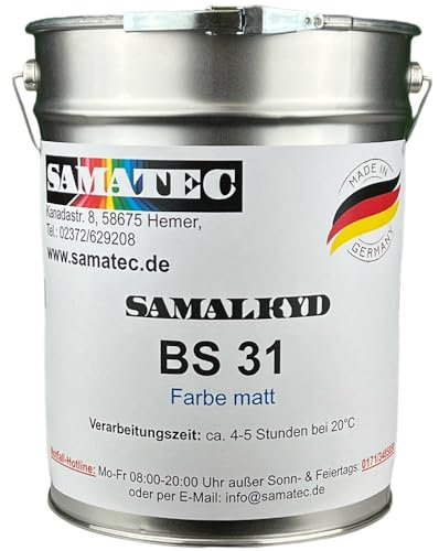 SAMATEC Balkonbeschichtung Terrassenbeschichtung Bodenbeschichtung Außenbereich BS31 1Kg/5m² UV-stabil (Violett)
