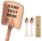 2 Pcs Personalised Ice Cream Spoons Custom Engraved with Your Own Design Name Text Logo Stainless Steel Coffee Dessert Spoons Includes Box for Family Friends Lovers (Rose Gold)