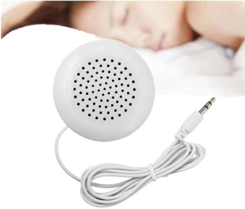 Carroterr Mini haut-parleur stéréo portable pour dormir, MP3, MP4, Android, lecteur CD, blanc