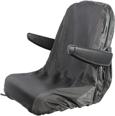 Shkalacar Funda de asiento para cortacésped, funda de asiento impermeable para tractor con 2 bolsillos de almacenamiento, tamaño mediano, negro