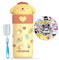 Roffatide Cartoon pompom purin bouteille d'eau femmes tasse d'isolation sous vide bouteille d'eau en acier inoxydable mignon cadeau de fille pour garder les boissons (1 pinceau + 51 autocollants)