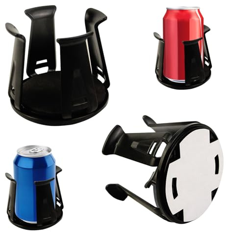Getränkehalter Auto,2 Stück Becherhalter Auto Universell Selbstklebender | Multifunktionale Getränkehalter,Dosenhalter Getränke Auto Kaffeebecher Halterung,Becherhalter Auto Universell,Schwarz
