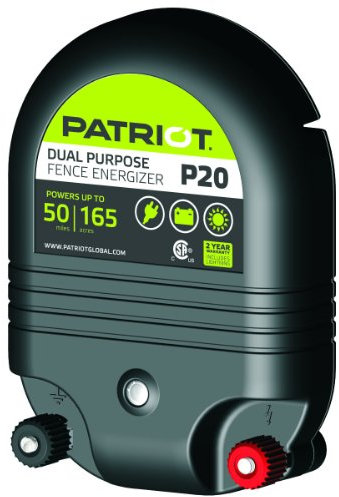 Patriot P20 Dual Purpose Electric Fence Energizer, 2.0 Joule