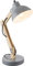 Globo Schreib Tisch Lampe Leuchte Holz Metall Grau Kabel 1,5 m Schlaf Zimmer Büro, 21503