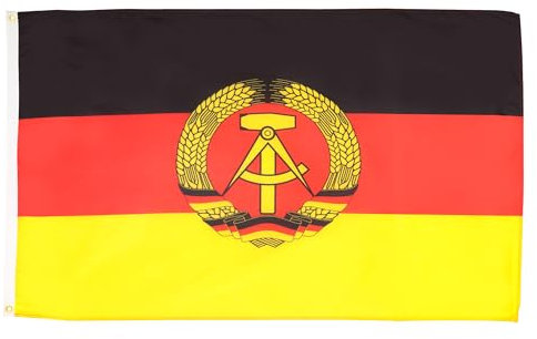 BANDIERA GERMANIA EST 90x60cm - BANDIERA REPUBBLICA DEMOCRATICA TEDESCA - RDA 60 x 90 cm - AZ FLAG