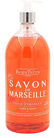 Jabón Líquido Beauterra Marseille Universal Flor de naranjo Manos 1 L