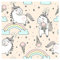 murando - Vlies Tapete Deko Panel Fototapete Kinderzimmer Wandtapete Wanddeko 10 m Tapetenrolle Mustertapete Wandtapete design Dekoration - Einhorn Regenbogen pink für Kinder Mädchen e-B-0019-j-a