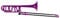 Classic Cantabile MardiBrass ABS Kunststoff Quart-Posaune - Bb/F-Stimmung - Fiberglas-Zug - 850g leicht - Bohrung: 13,9 mm - inkl. Mundstück und Gigbag - lila