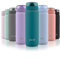Ello Cooper Vacuum Insulated Stainless Steel Water Bottle with Anti-Microbial Silicone Straw, 22 oz, Antigua