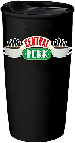 Silver Buffalo Friends Central Perk Logo Keramik-Reisebecher, 284 ml