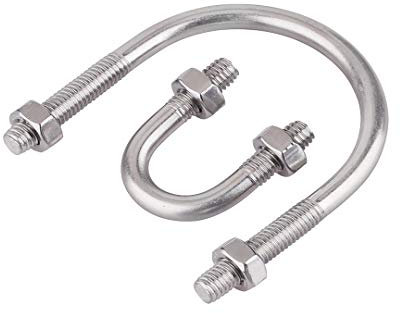 BOZONLI Tornillos en U, Perno en U, Acero Inoxidable 304, U-tornillos con Tuercas,M6×34mm,5 piezas